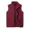 Men's Autumn & Winter Double-Sided Fleece Vest - Stand-Up Collar, Thickened, Warm, Sporty & Casual Style.