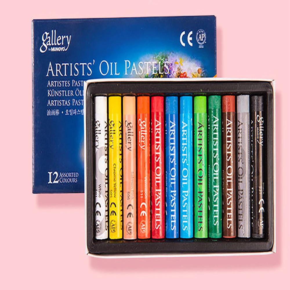 MUNGYO Artist Oil Pastel Set 12/25/50 Colors Professional Painting Drawing Graffiti Art Crayons Washable Round Non Toxic Sticks