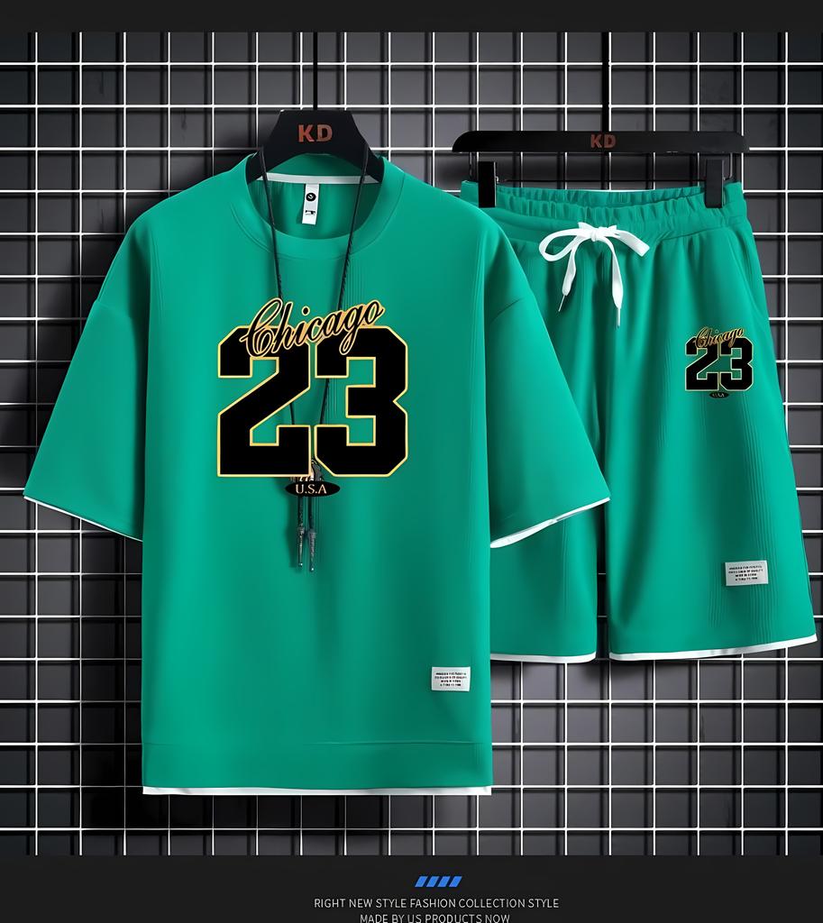 The 2026 Summer Men's Set Features Street Fashion Casual Comfort Softness Breathability and 3D Digital Pattern Printing