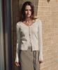 Costumeoclock Woman [Italy] Slim V-Neck Ribbed Cardigan 10 Color Cowcd003