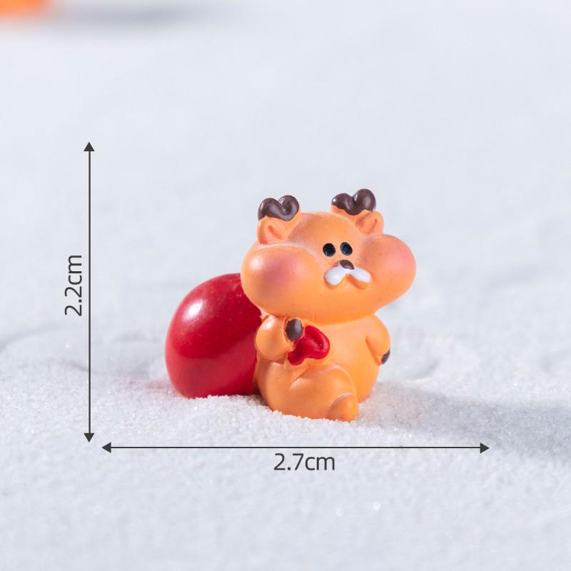 

1 шт. Рождественский олень Санта-Клаус Сани Елка Снеговик Фигурка Миниатюрный Кукольный домик Домашний декор Детское украшение ландшафта A5