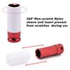 3pcs 1/2" Drive Wheel Nut Socket Set Protective Sleeve for Pneumatic Tire Removal Automotive Repair Tools 17/19/21mm