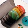 Medikamentenbehälter 7-Tage-Teiler Pillen-Organizer 14-Fächer AM/PM-Fächer Regenbogen-Pillendose Wiederverwendbar 2 Mal täglich Tägliche Pillendose