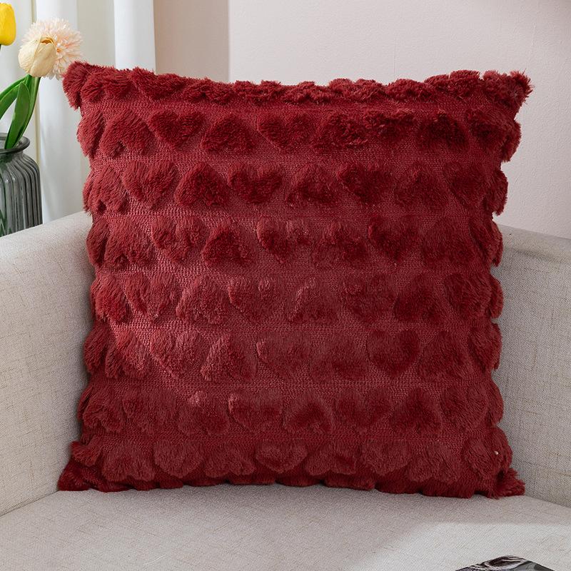Modern Simple Ins Pillow Plush Autumn and Winter Pillow Living Room Sofa Love Cushion Pillow Cover