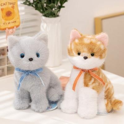 Stuffed Plushie Lifelike Kitten Fluffy Cat Doll Delicate Simulated Cat Plush Toys