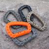 5 Stück Bergsteiger-Schnalle Karabinerhaken Kunststoffhaken Kletterkarabiner D-Form