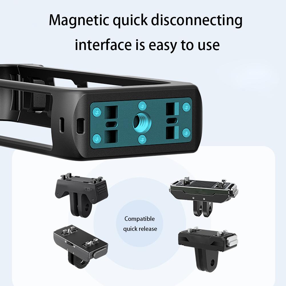 Für Insta360 X4 Rahmenzubehör Magnetischer Schnellverschluss Rahmenkäfig Schutzhülle für Insta 360 X4 Sportkamera Zubehör