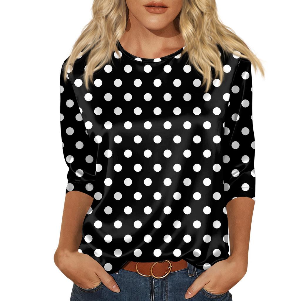 Blouse For Women Dressy 3/4 Long Sleeve Shirts Business Casual Outfit Tops