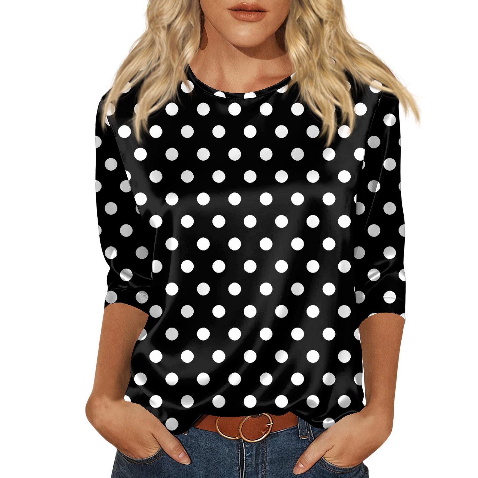 

Блузка для женщин нарядная с рукавом 3/4, рубашки для делового кэжуал, топы XL чёрный