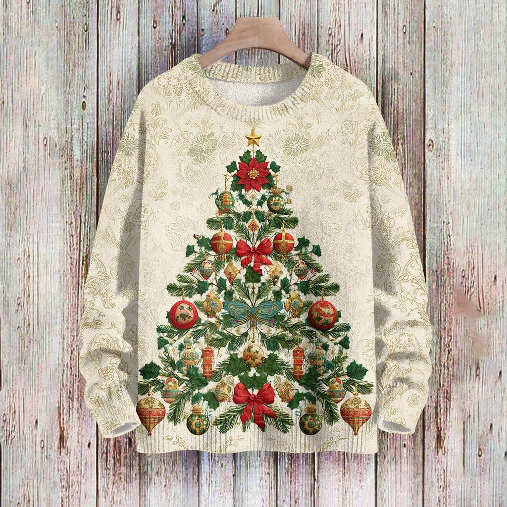 Christmas Sweatshirts For Women Knit Sweater Cute Shirt Fall Crewneck Pullover Tops