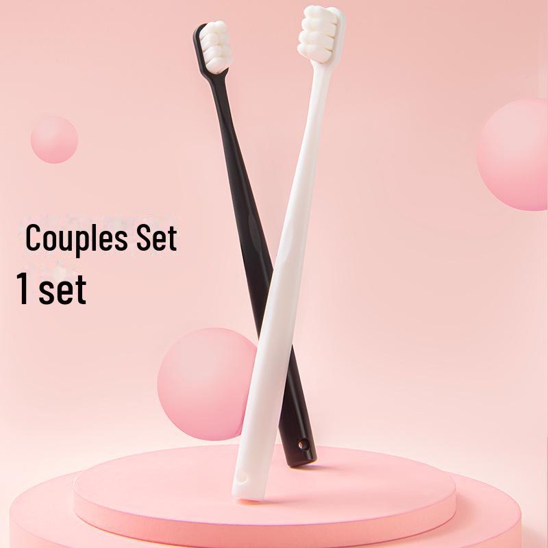 

Набор мягких зубных щеток Cherry Blossom - упаковка из двух штук для защиты десен взрослых, для использования дома и в дороге