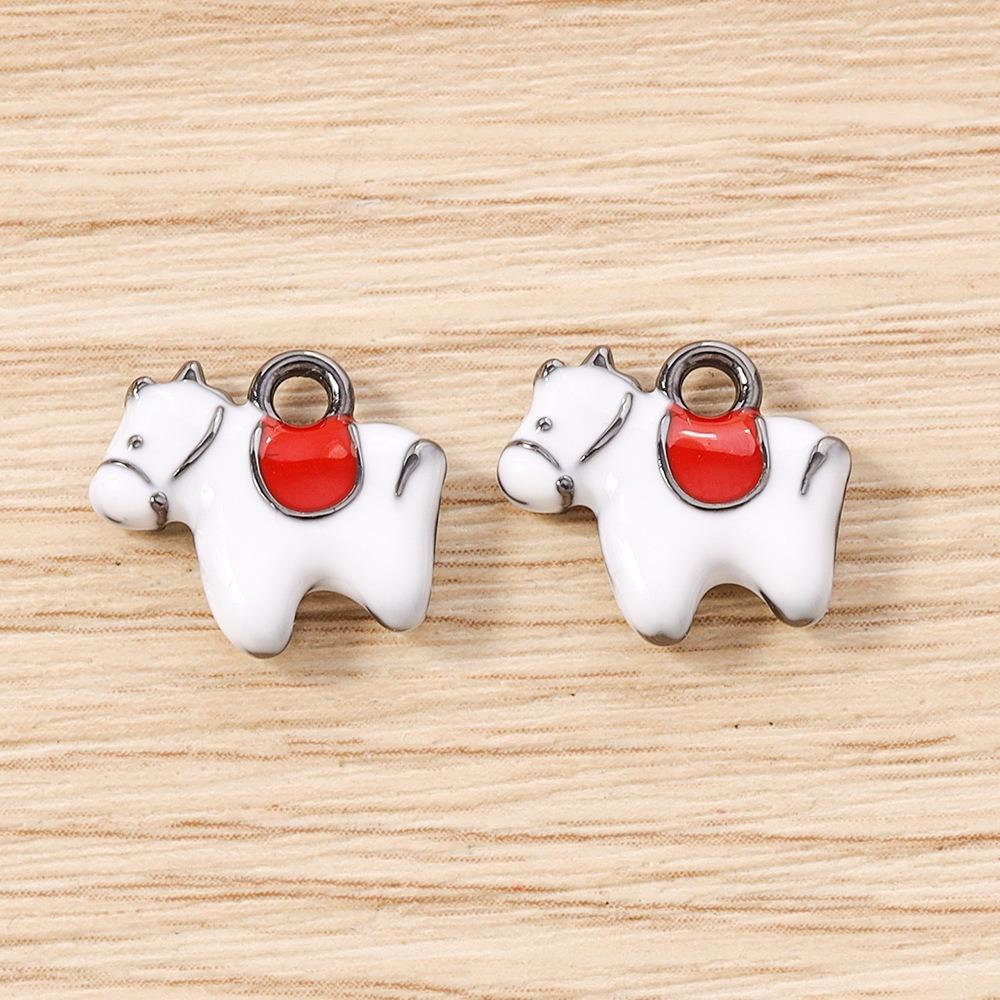 5PCS New Zinc Alloy Animal Pendant Accessories Little Horse Multi-purpose DIY Accessories Necklaces Charms DIY Jewelry Making