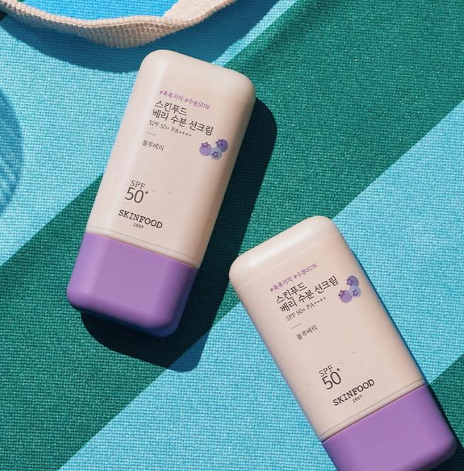 SKINFOOD Berry Moisturizing Sunscreen SPF50+ PA++++ 50ml – Hydrating & Fresh UV Protection