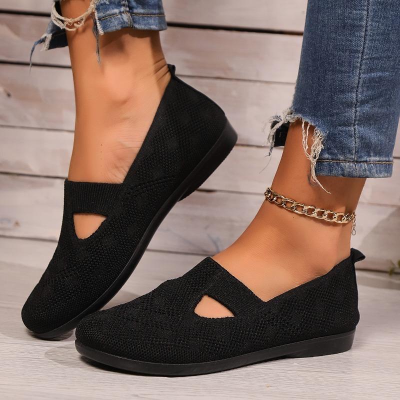 

2024 Новые модные нескользящие легкие одинарные туфли для женщин, повседневные дышащие туфли на плоской подошве для работы и мам 36 чёрный