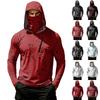 Camiseta Casual con Capucha de Manga Larga para Hombre con Protección Solar