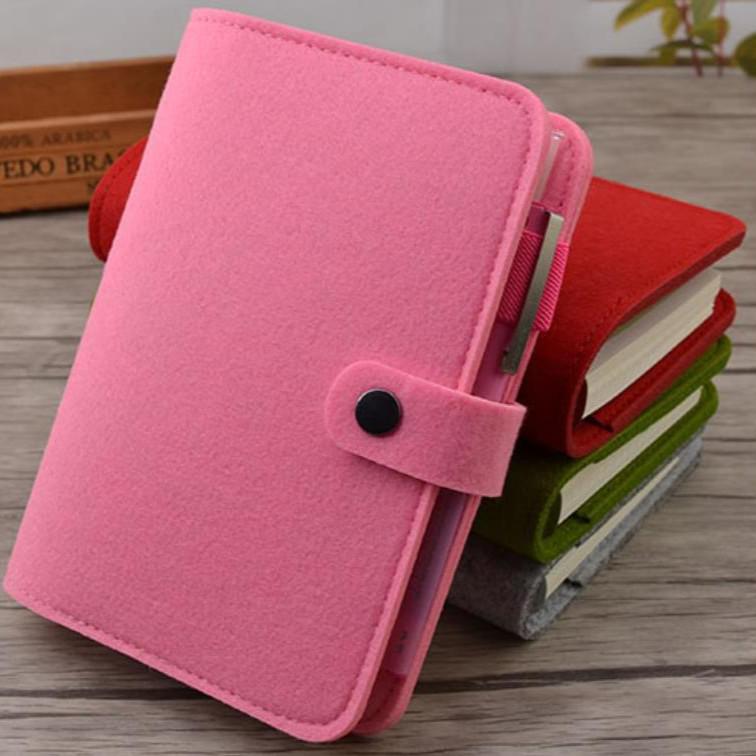Cross-Border Felt Leather Loose-Leaf Diary Notebook