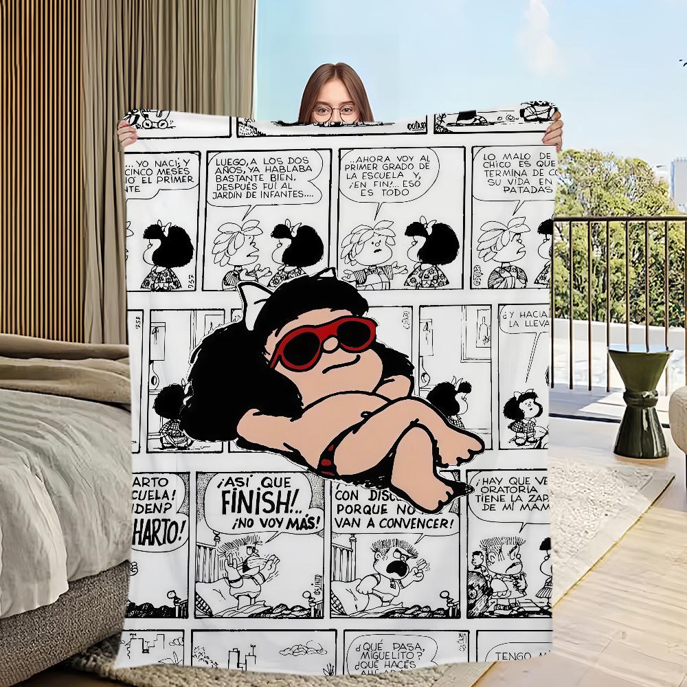 Cartoon Cute M-Mafalda Blanket For Sofa Room Microfiber Bedding Blanket office Travel Gift Home