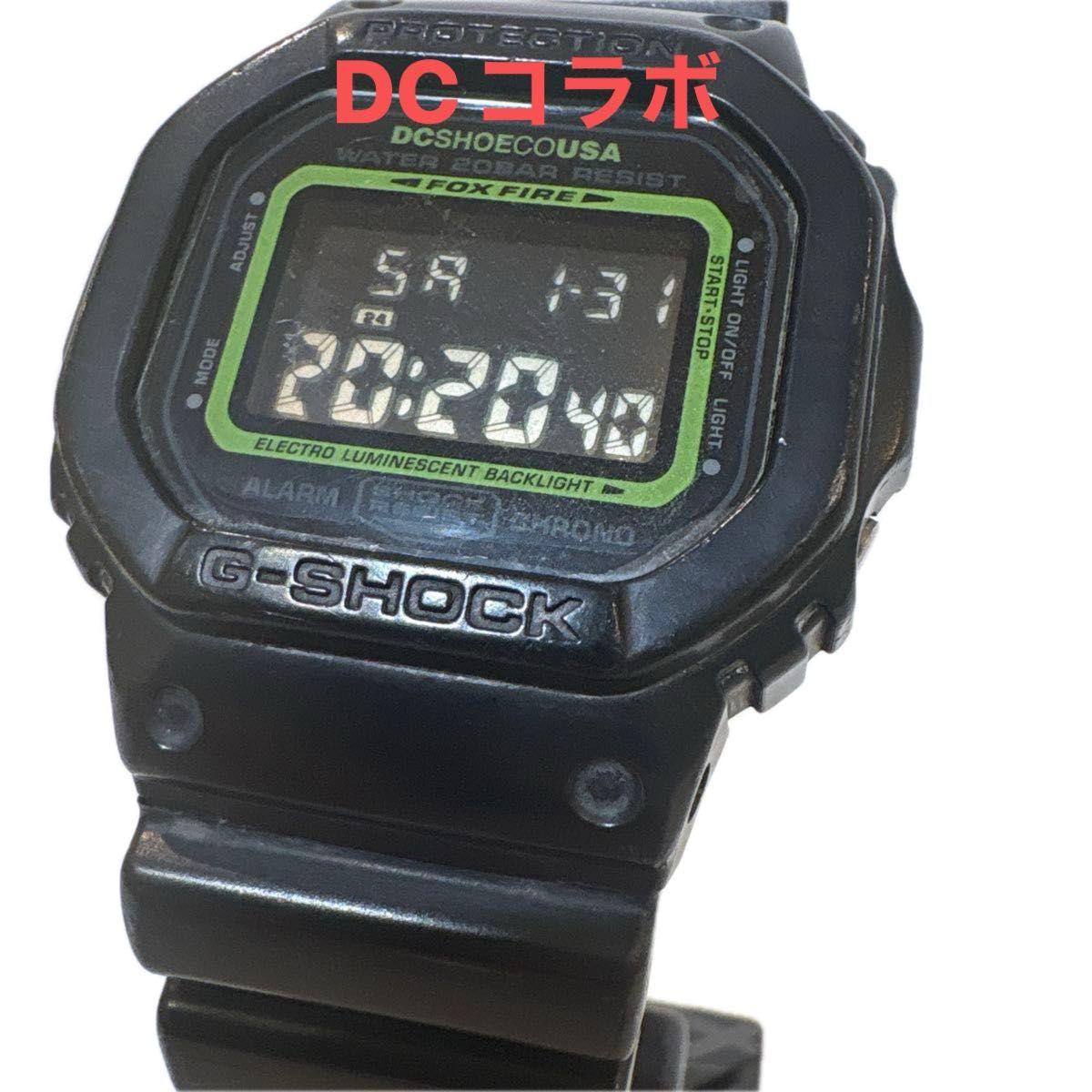G-SHOCK DCSHOECOUSA FOX FIRE DW-5600 series black DC collaboration used watch working item