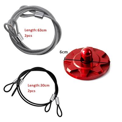 Universal Aluminum Hood Pins Lock with Quick Latch Rope Hood Lock Clip Kit for Racing Car Engine Bonnets Without Drilling