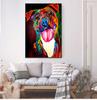 Colourful Abstract Dog Animal Print Canvas Painting Animal Posters and Prints Wall Pictures for Room Decoracion No Frame