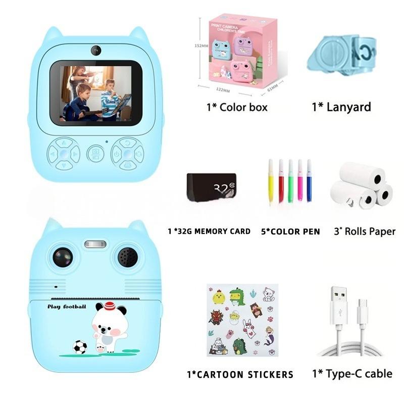 Children's Polaroid print camera high definition photo video gift box toy