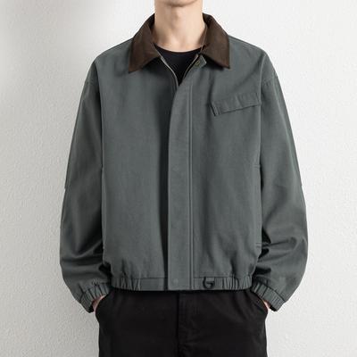 2025 Spring Autumn Men Casual Cotton Jackets Men Solid Color Loose Coats Male Stand Collar Jacket Man Bomber Jacket