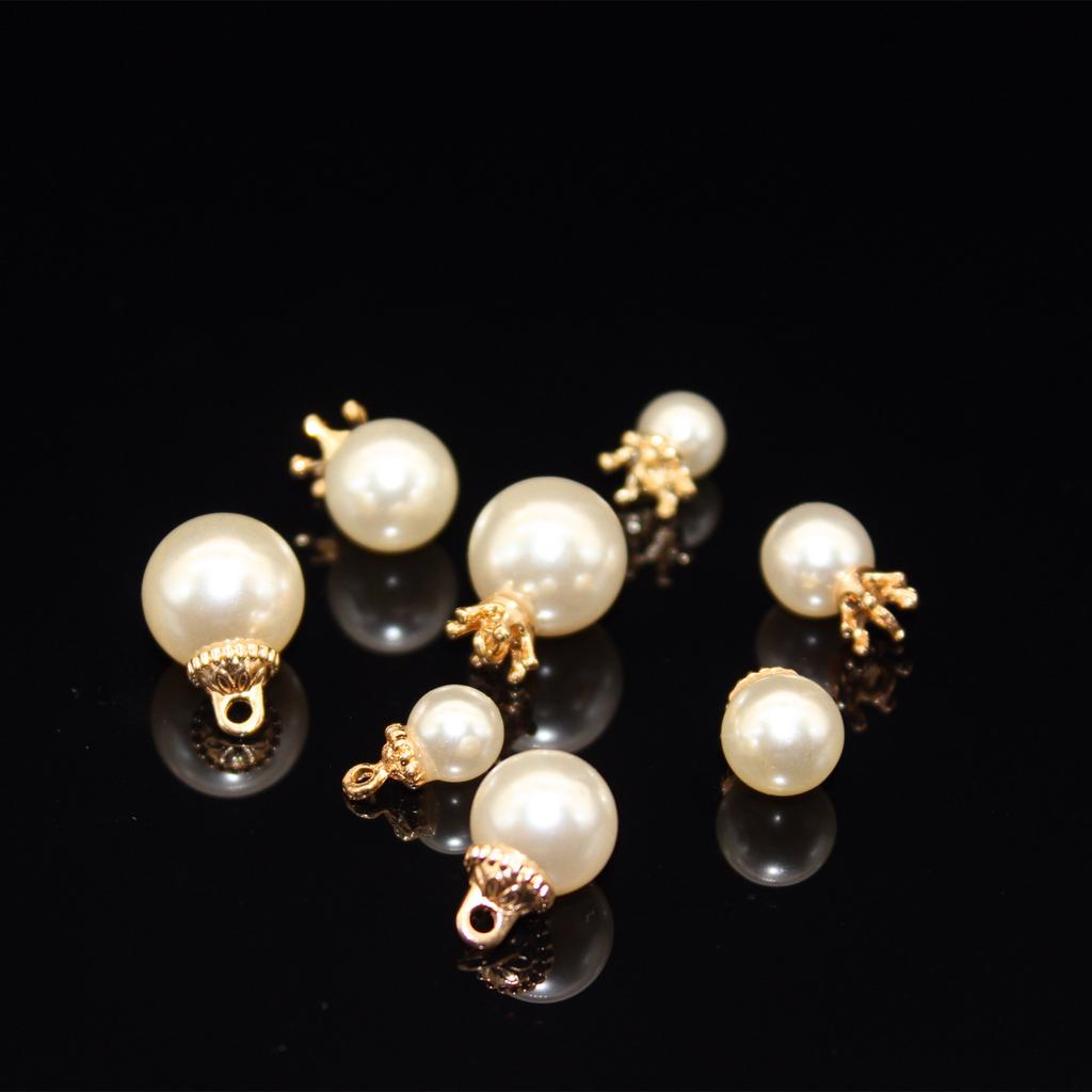 10Pcs Alloy Accessories Hair Accessories DIY Pearl Pendant Small Crown Hair Accessories DIY Bracelet Accessories