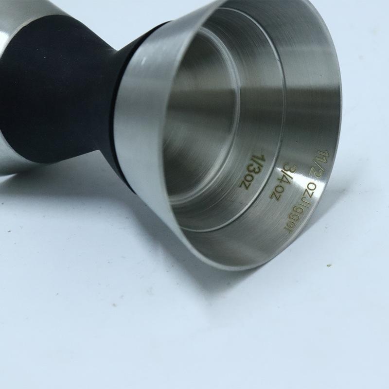 Stainless Steel Creative Double Head Measuring Cup Bar Cocktail Mixing and Measuring Instrument with Graduated Line Ounce Cup