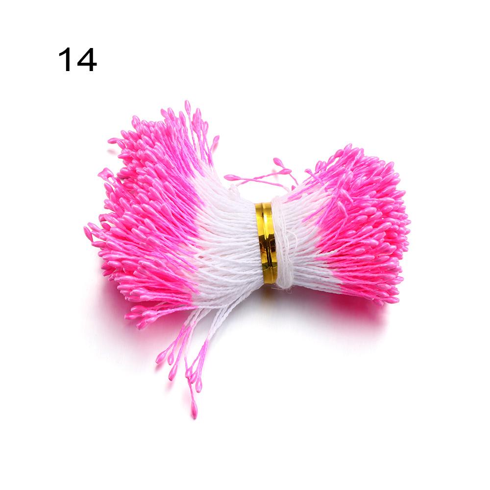 400pcs Mini Artificial Pearl Pistil Double Heads DIY Floral Craft For DIY Needlework Scrapbooking Wreath Wedding Decoration