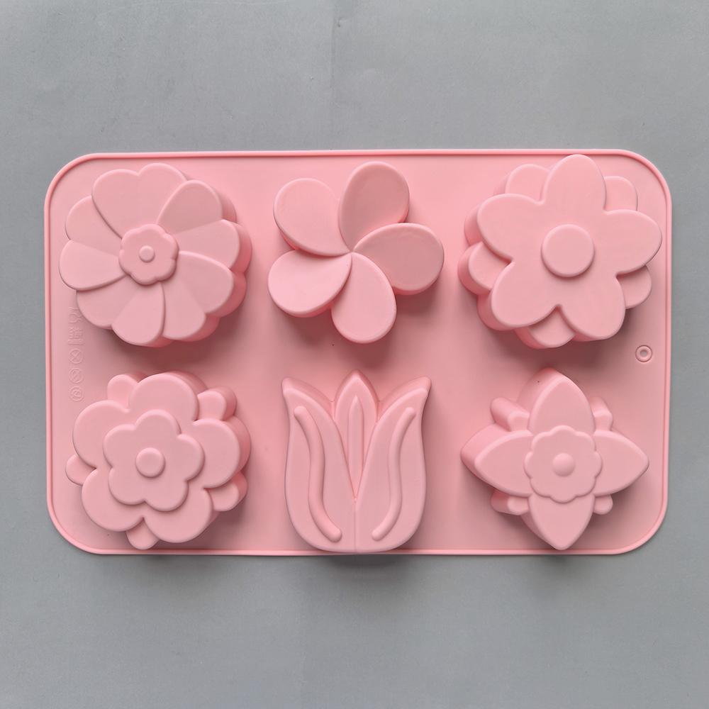 Kinds Flower Silicone Molds Different Flower-shaped Baking Molds Suitable for Soap and Candle Making Cake Chocolate Mould