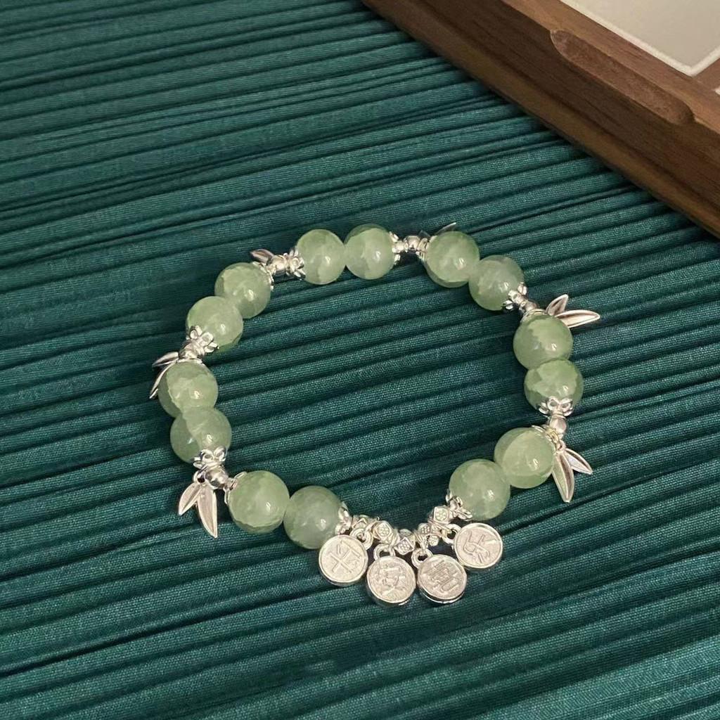 Modern Chinese Style Geometric Leaf Design Bracelet For Women Alloy Plated Jewelry