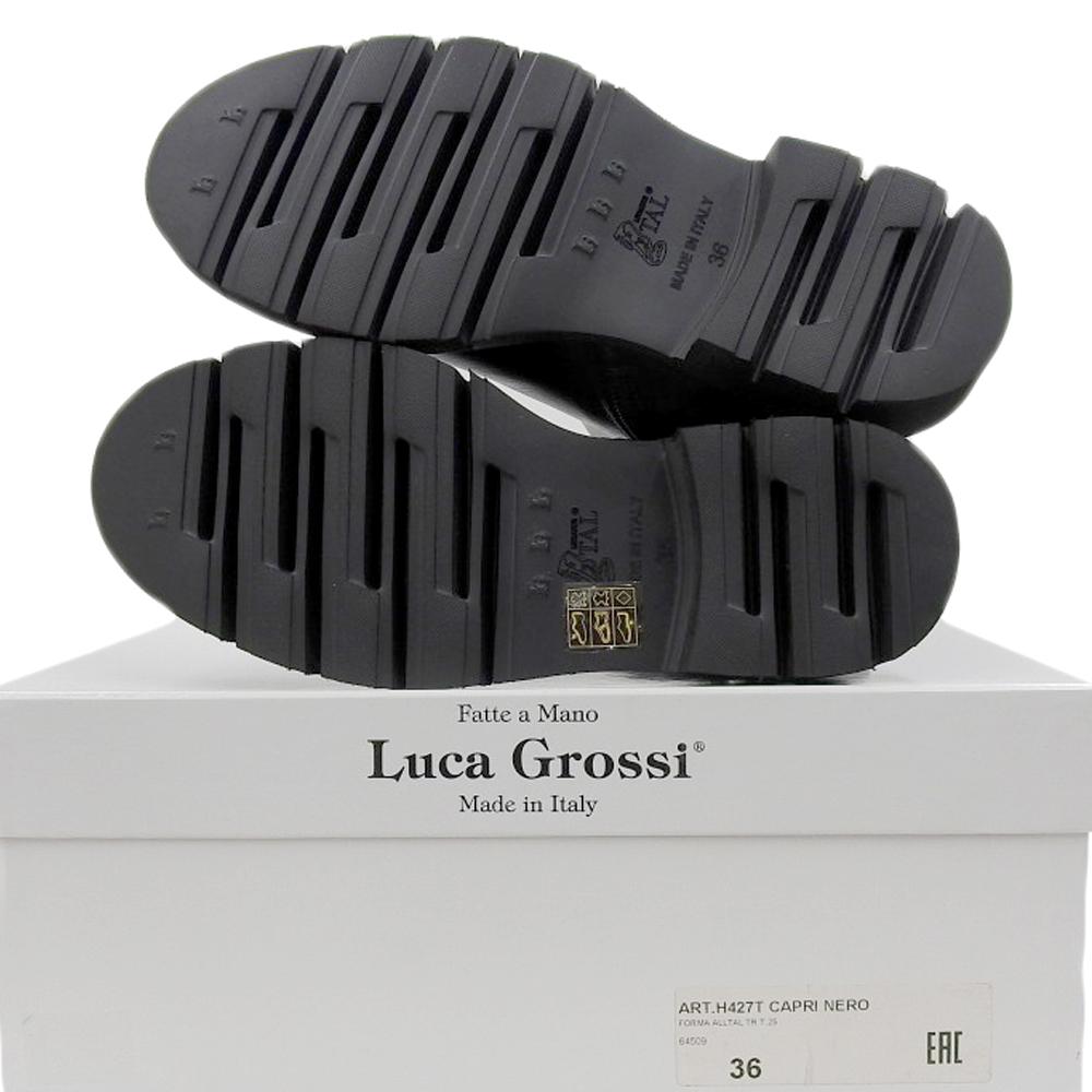 Luca Grossi Low-heeled Short Boots, Women's, Black, Size 36, H427T Shoes 36 blackUsed