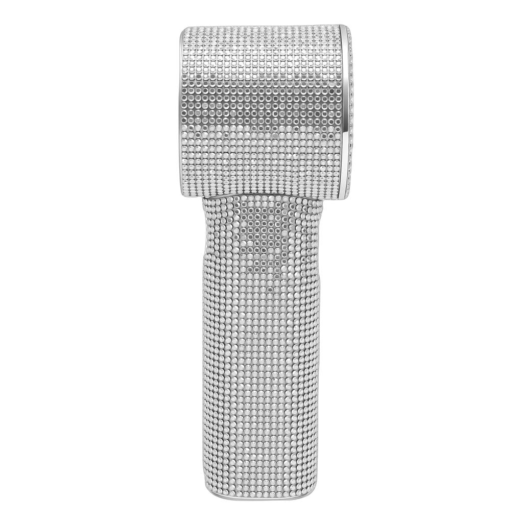 Rhinestone Handheld Turbo Fan 199 Speeds Adjustable USB Rechargeable Portable Small Pocket Fan with Digital Display for