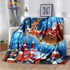 Merry Christmas Series  Santa Blanket Flannel Warmth Soft Plush Sofa Bed Throwing