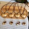Ivory Heart Fruit Design Necklace for Women - Retro Style, Versatile Pendant Gift