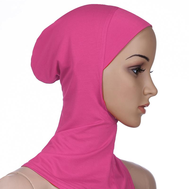 New Fashion Muslim Underscarf Women Veil Hijab Islamic Soft Cotton Solid Color Elastic Comfortable Breathable Casual Turbans