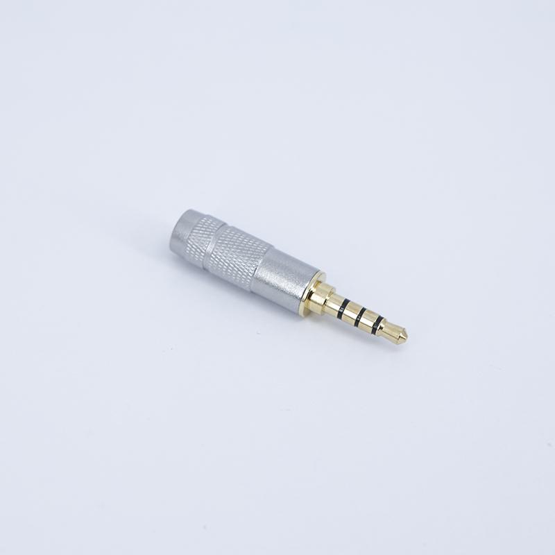 Gold Plated Stereo 3.5mm 4 Pole Repair Headphone Jack Plug Cable Audio Headphones Audio Jack Plug Connector Soldering