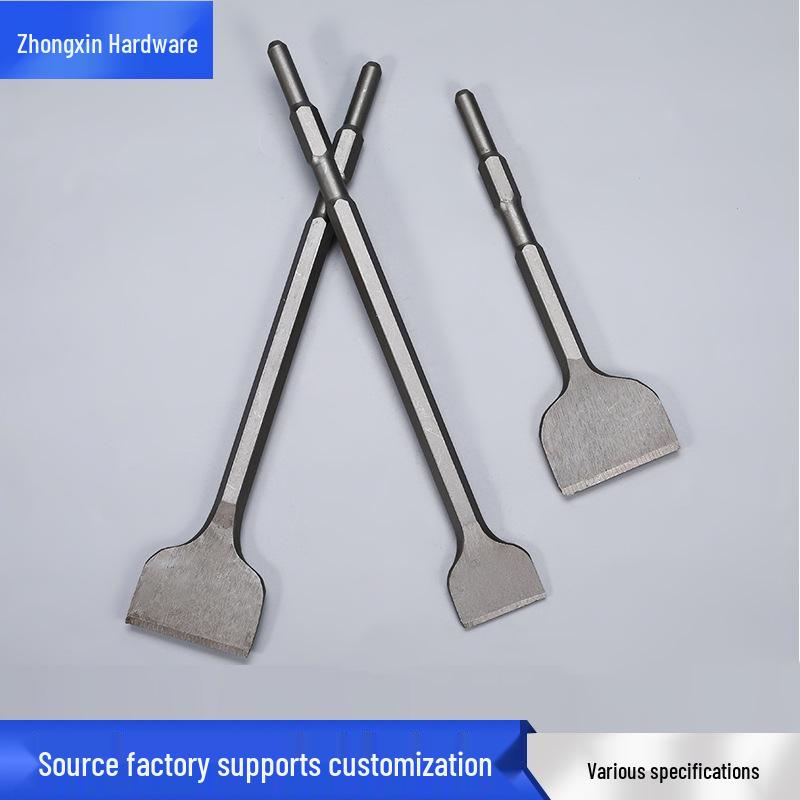 Hexagonal Flat Chisel Hammer Drill Bit for Wall Grooving and Penetration