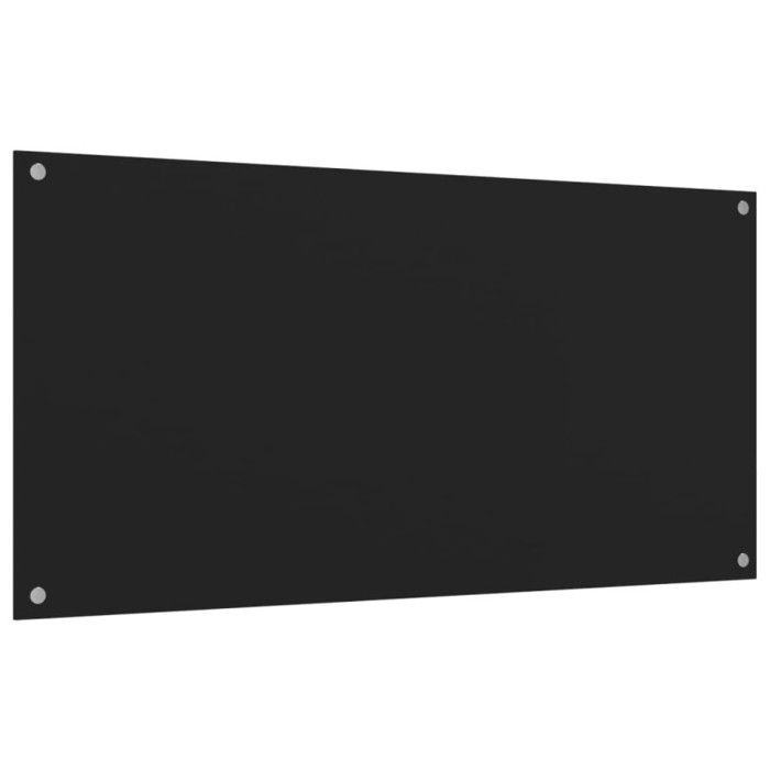 Dosserets de cuisine 2 pcs noir 80x50 cm verre trempé