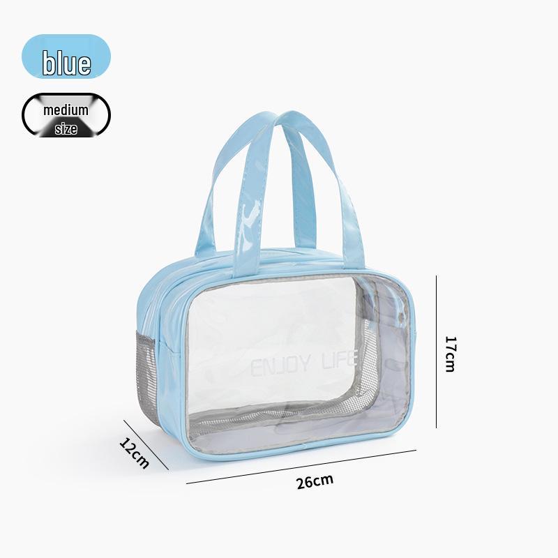 Waterproof Wet/Dry Beach & Fitness Toiletry Bag - Large Capacity Handheld Storage for Makeup & Swimming Gear