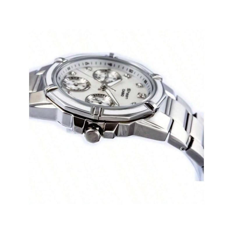 Casio SHEN Women's Watch with Waterproof Stainless Steel Strap, Analog Mother-of-Pearl Dial - SHN-3015DP-1ADF, SHN-3015DP-7ADF