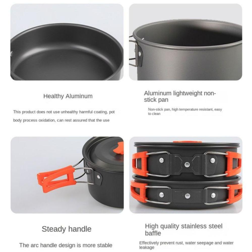 Kettle Camping Tableware Teapot Combination Picnic Pot Set Outdoor Cookware Set Travel Outdoor