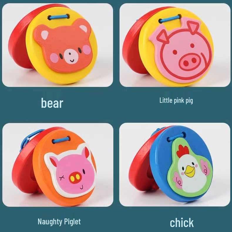Animal Orff Wooden Castanets - Early Education Children's Percussion Toy