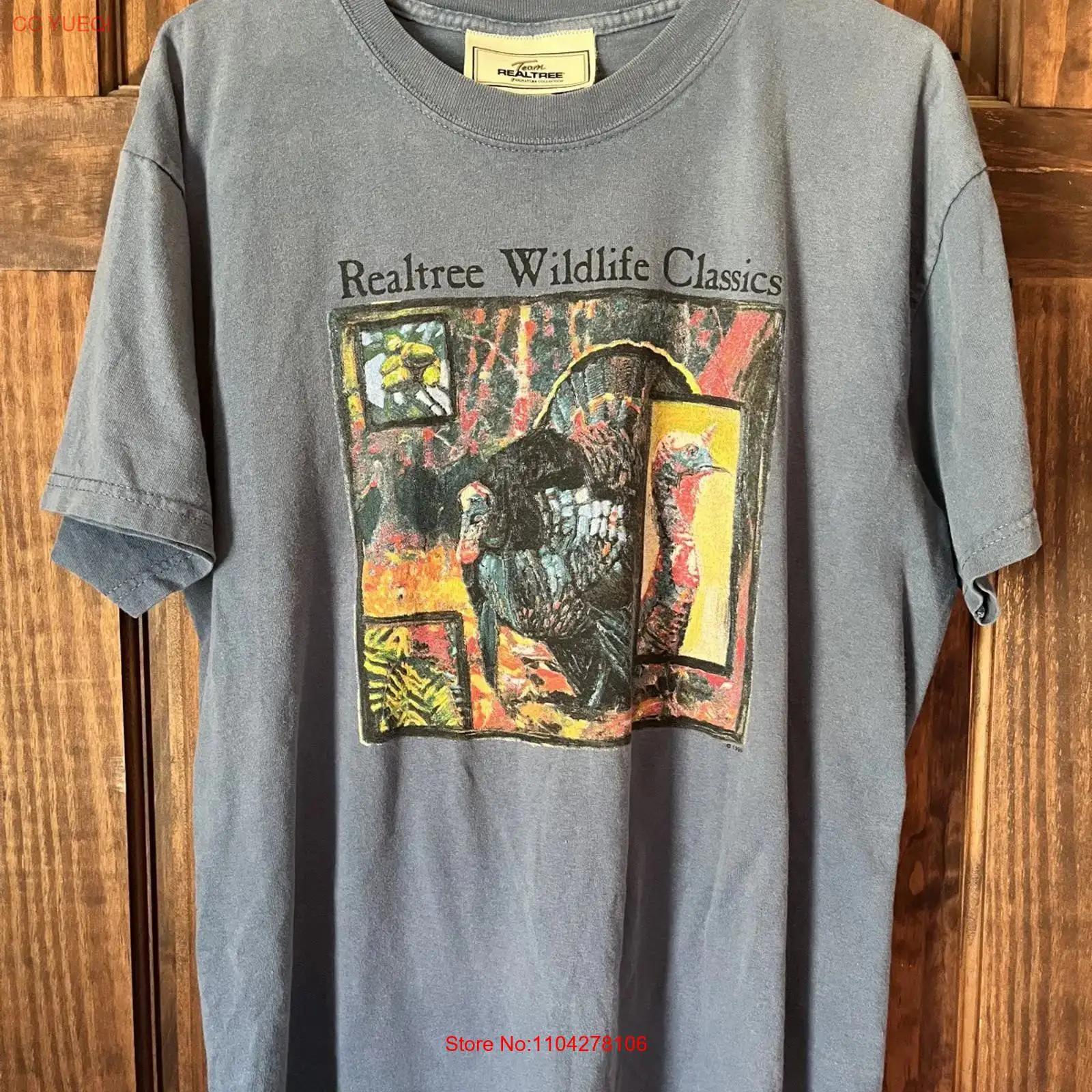 

Vintage 90 s Realtree Wildlife Classics Turkey prinT T Shirt Size Large vintage Washed Slightly Versatile streetwear Unisex 5XL різнокольоровий