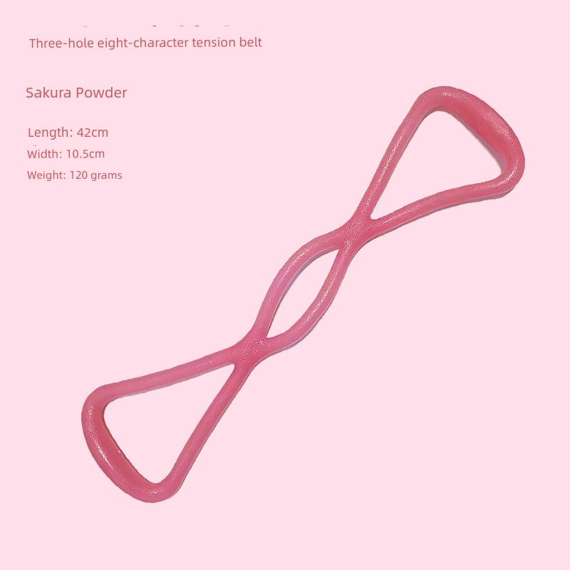 

Пористая желеобразная эластичная лента для йоги, фитнес-лента для мужчин и женщин, лента для натяжения, лента для сопротивления для развития силы открытых плеч, эластичная лента для растяжки, тренировочный жгут 3 Hole 8 word pull with cherry powder