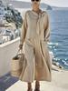 2025 Autumn Women's Fashion Casual Solid Long Sleeve Top & Pants Set