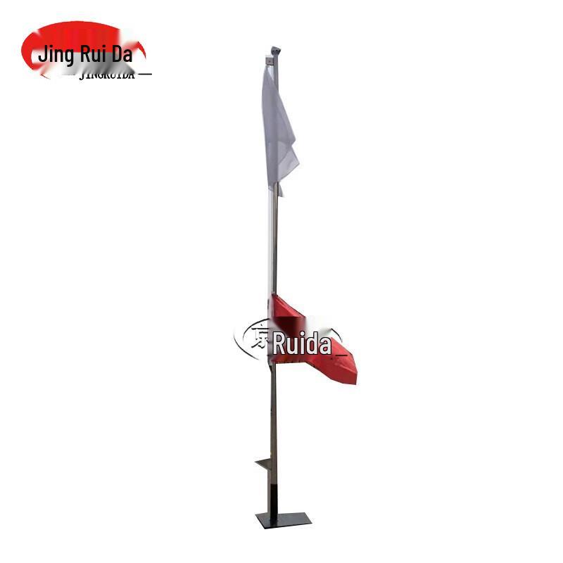 JINGRUIDA Red and White Retractable Signal Flag