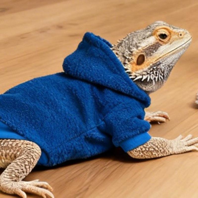 Echsen Kleidung Kapuzenpullover T-Shirt Reptil Outdoor Cosplay Kostüm Exotisches Haustier Kleidung Modisch Warm Kleines Haustier Outfit Entzückend