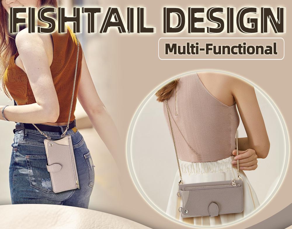 Redmi Crossbody Phone Case with Drop-proof Fishtail Design for Flip Phones