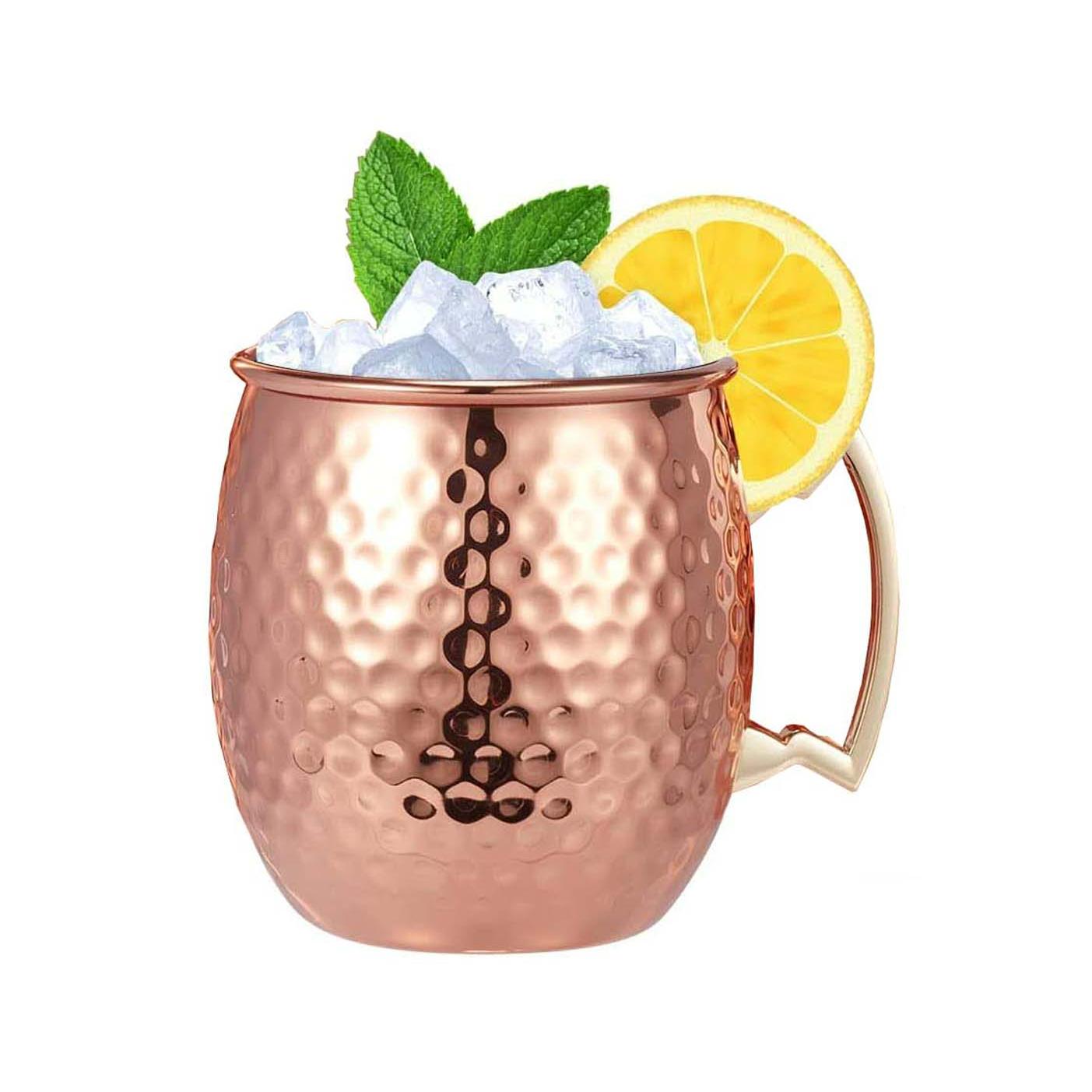 Stainless Steel Wine Cups 500ml Hammered Moscow Mule Mug Moscow Mule Cup Beverage Drinking Cup Beer Mug 500ml